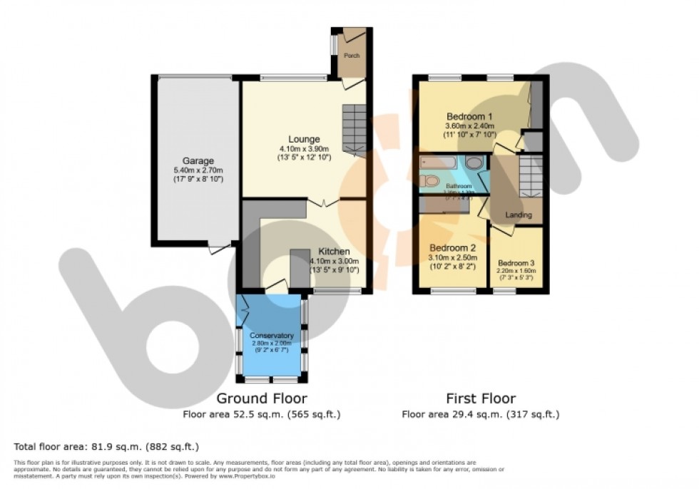 Floorplan for 47 Denholm Way, Beith, Ayrshire, KA15 1BN, UK