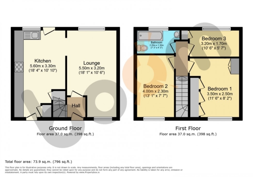 Floorplan for 143 Elm Drive, Johnstone, Renfrewshire, PA5 9TL, UK