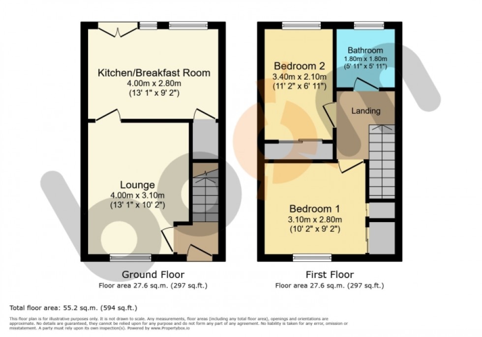 Floorplan for 16 Smithstone Court, Girdle Toll, Irvine, Ayrshire, KA11 1QB, UK