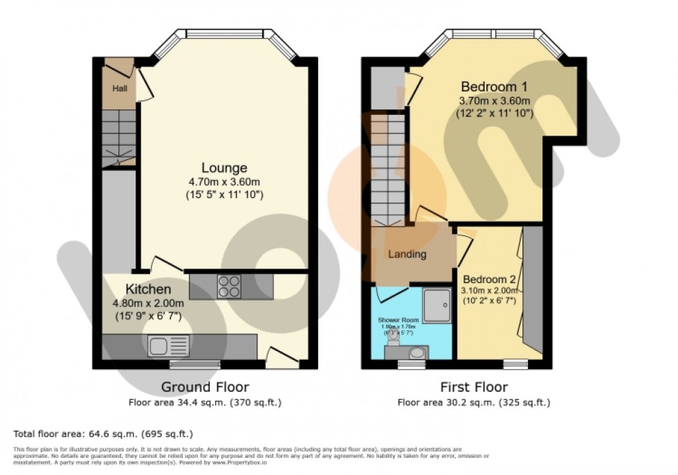 Floorplan for 63 Dunchurch Road, Paisley, Renfrewshire, PA1 3EX, UK