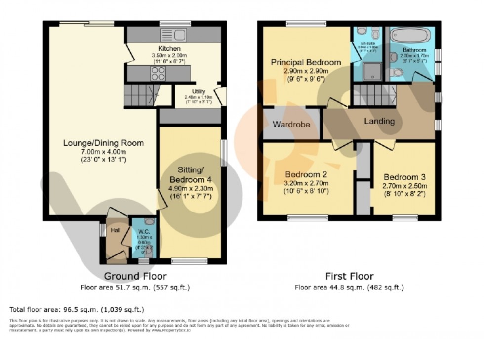 Floorplan for 39 Earlshill Drive, Howwood, Johnstone, Renfrewshire, PA9 1DT, UK