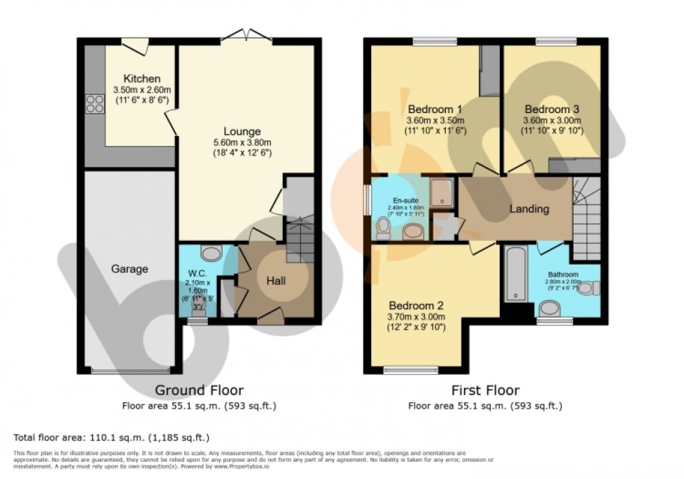 Floorplan for 20 Whitemoss Wynd, Bishopton, Renfrewshire, PA7 5DR, UK