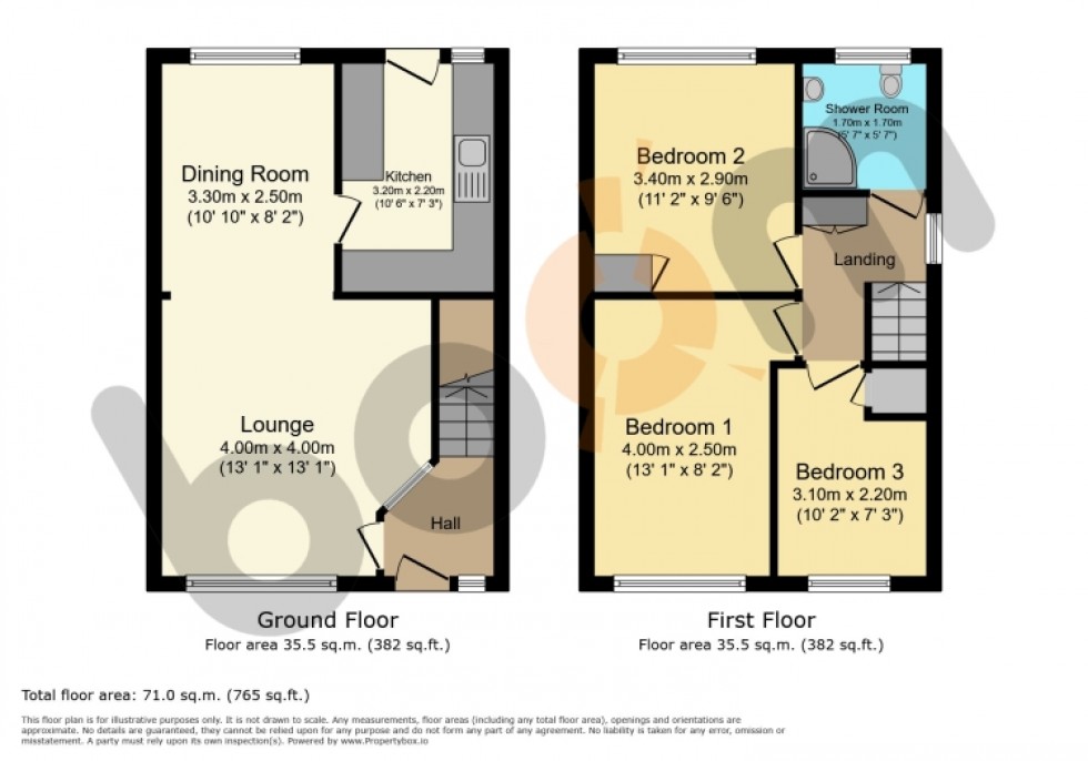 Floorplan for 63 Crummock Gardens, Beith, Ayrshire, KA15 2HF, UK