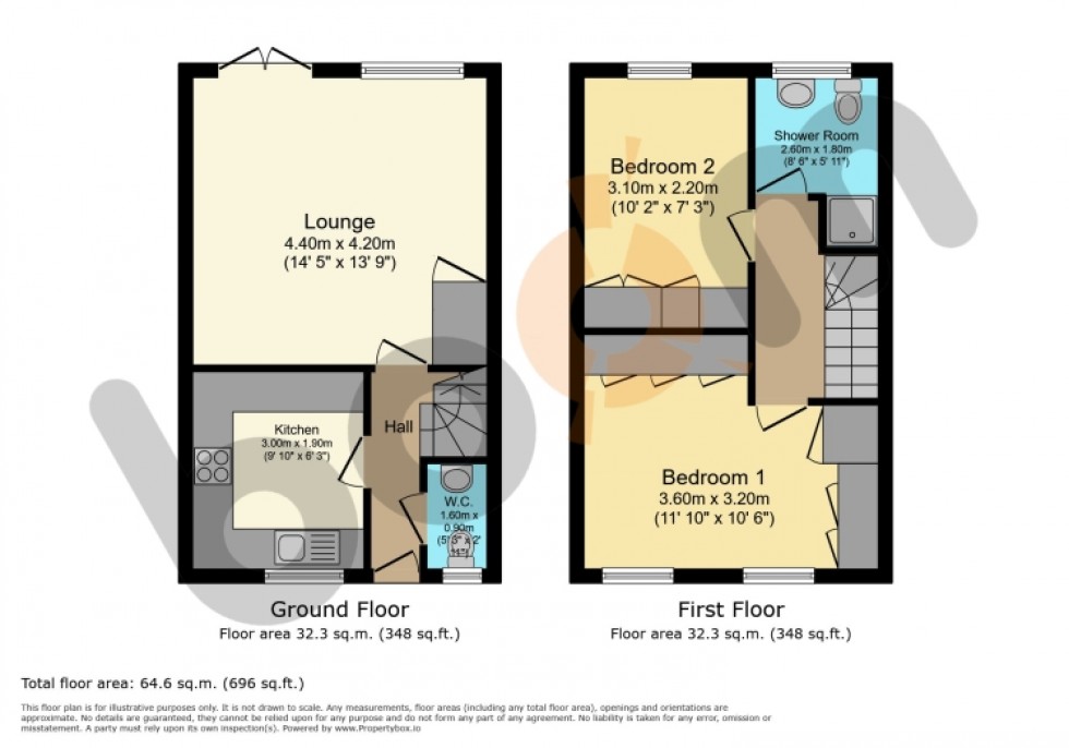 Floorplan for 20 Rosebank Gardens, Johnstone, Renfrewshire, PA5 8EA, UK