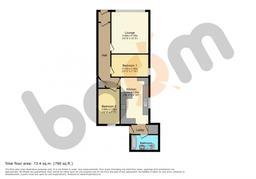 Floorplan for Maryfield House Ludovic Square, Johnstone, Renfrewshire, PA5 8EE, UK