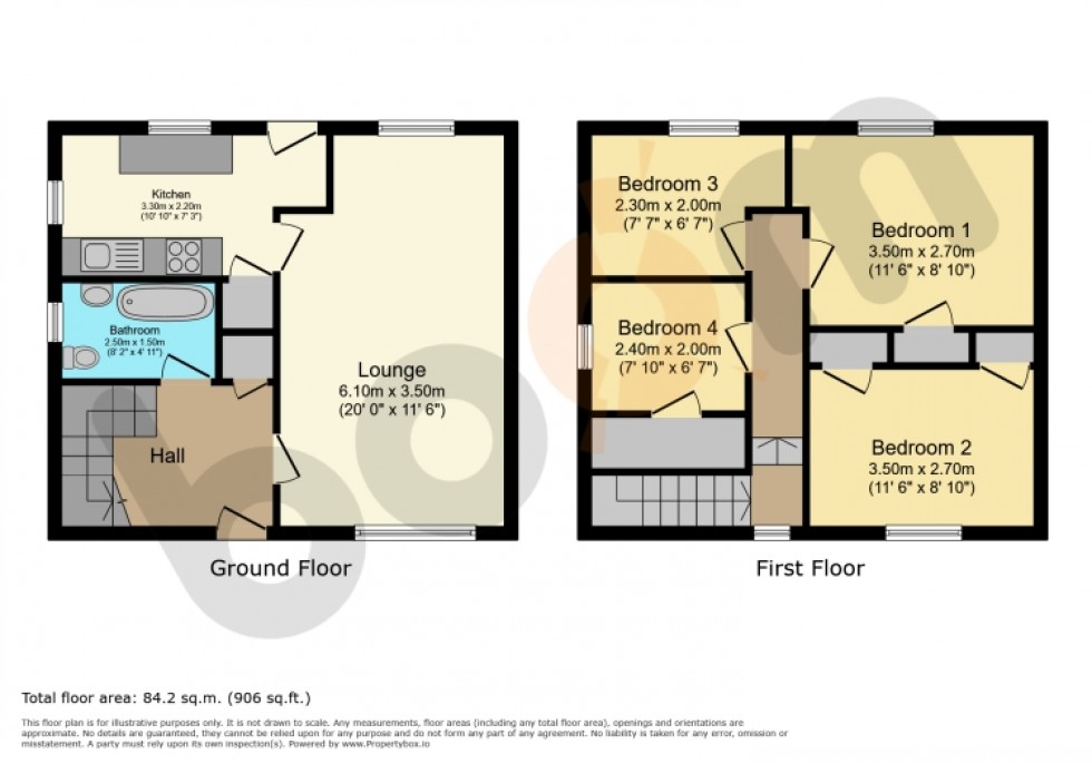 Floorplan for 33 Cleeves Avenue, Dalry, Ayrshire, KA24 4DT, UK