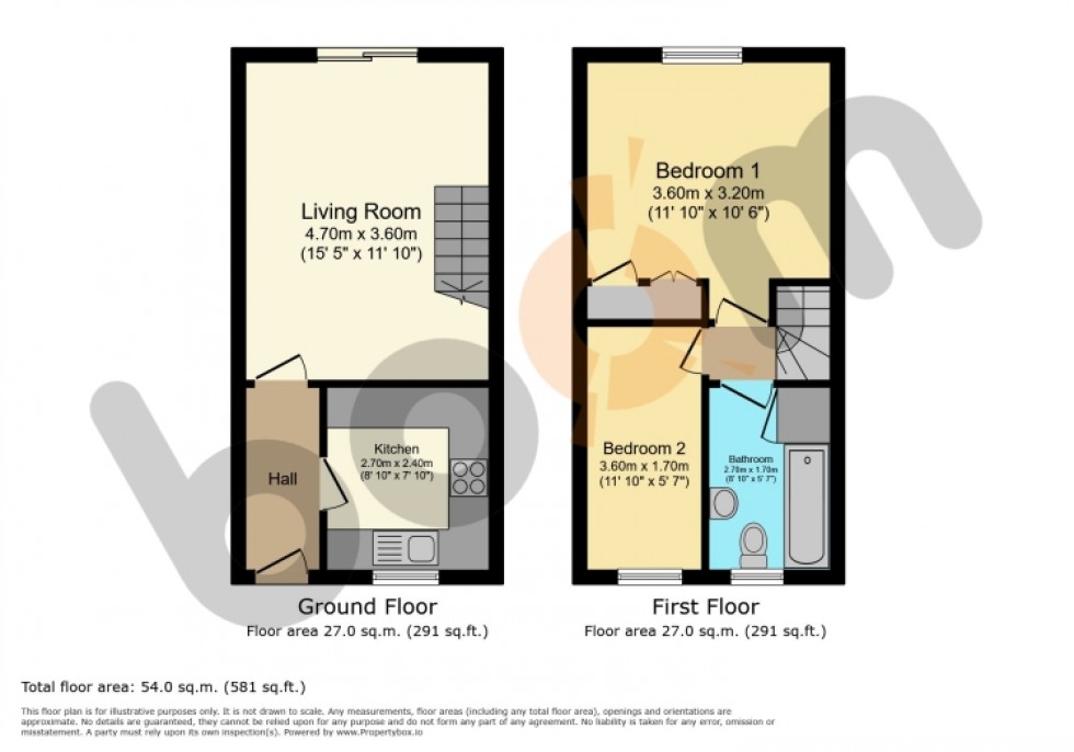 Floorplan for 30 Winstanley Wynd, Kilwinning, Ayrshire, KA13 6EB, UK