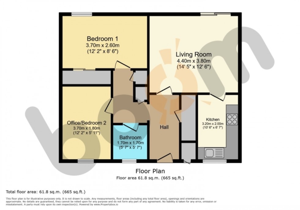 Floorplan for 16 Darwin Place, Clydebank, Dunbartonshire, G81 4LE, UK