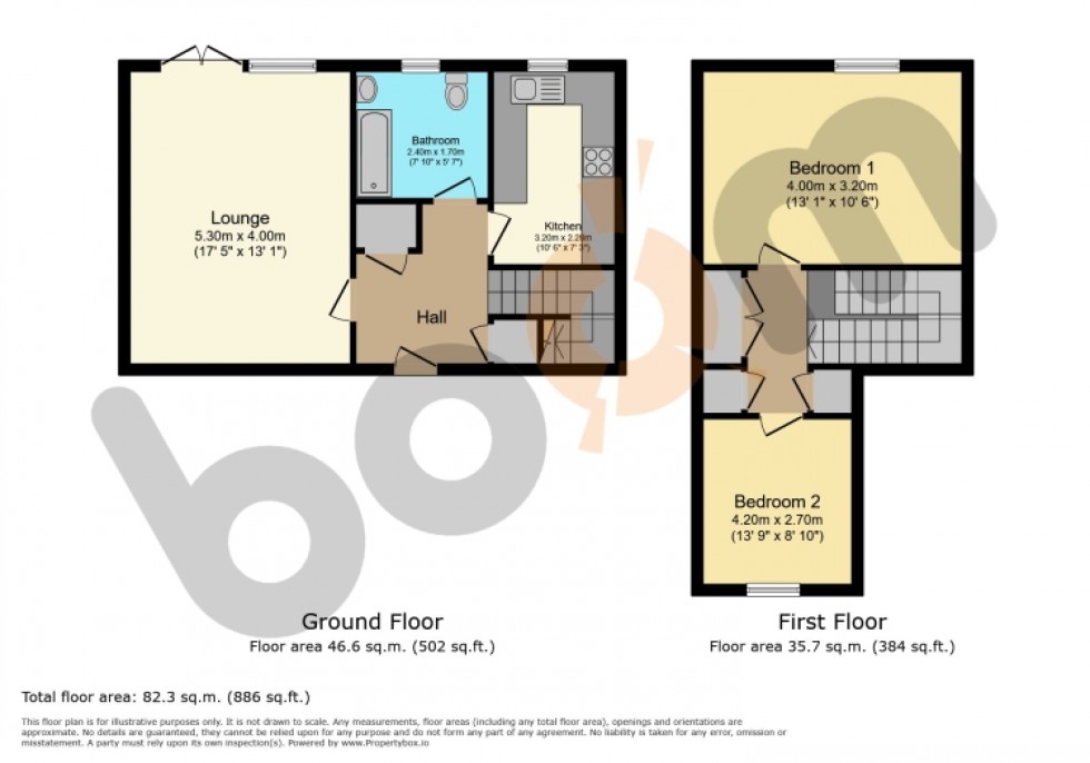 Floorplan for Flat 1/2 139 George Street, Paisley, Renfrewshire, PA1 2QQ, UK