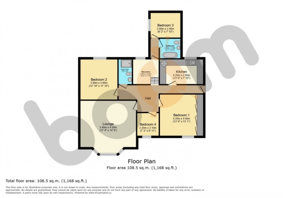 Floorplan for 3a Burnlea Road, Largs, Ayrshire, KA30 8BX, UK