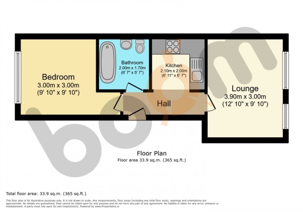 Floorplan for Flat 0/2 4 Henrietta Street, Glasgow, G14 0BD, UK