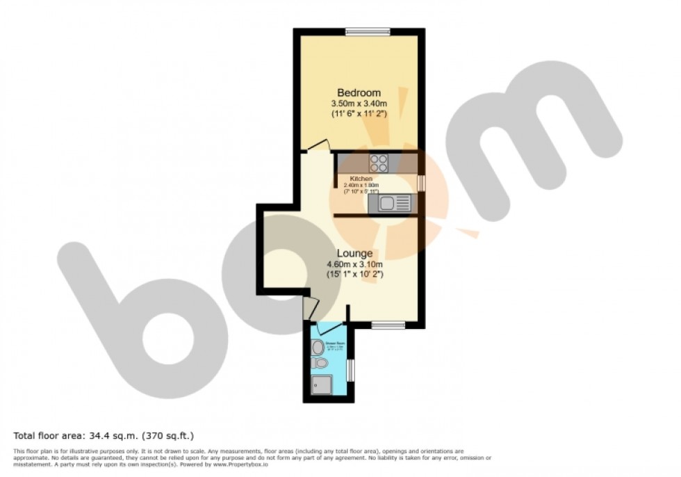 Floorplan for Flat 1/1 13 Mains Road, Beith, Ayrshire, KA15 2AF, UK