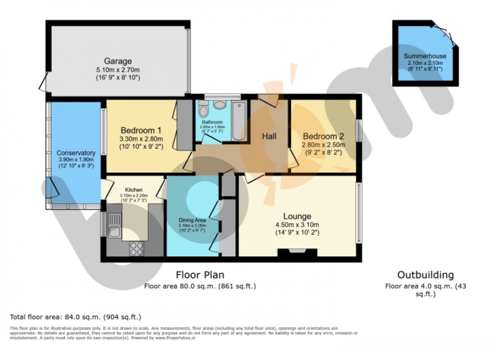Floorplan for 15 Glebelands Way, Beith, Ayrshire, KA15 1AS, UK