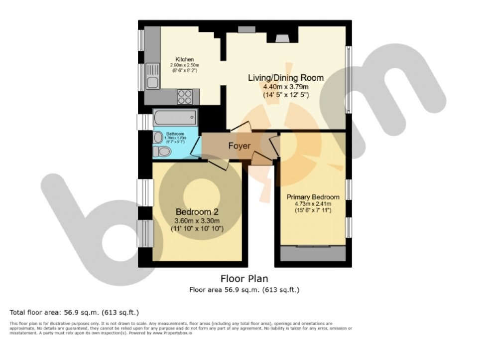 Floorplan for 11 Hallside Street, Howwood, Johnstone, Renfrewshire, PA9 1BE, UK