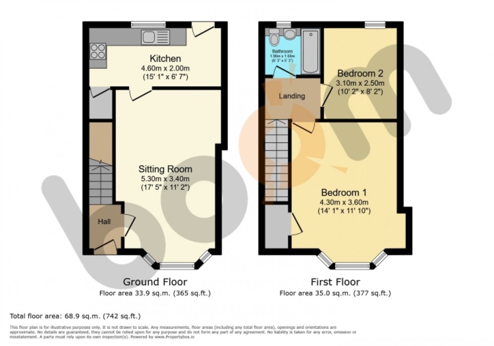Floorplan for 39 Kingston Road, Bishopton, Renfrewshire, PA7 5BA, UK