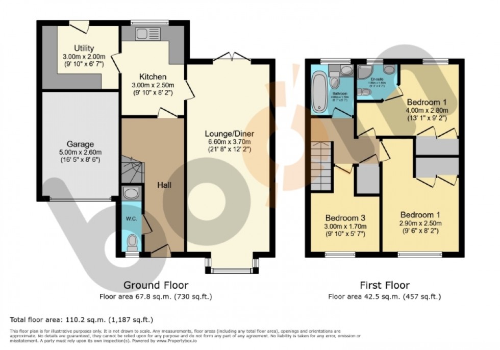 Floorplan for 1 Millbarr Grove, Barrmill, Beith, Ayrshire, KA15 1GA, UK