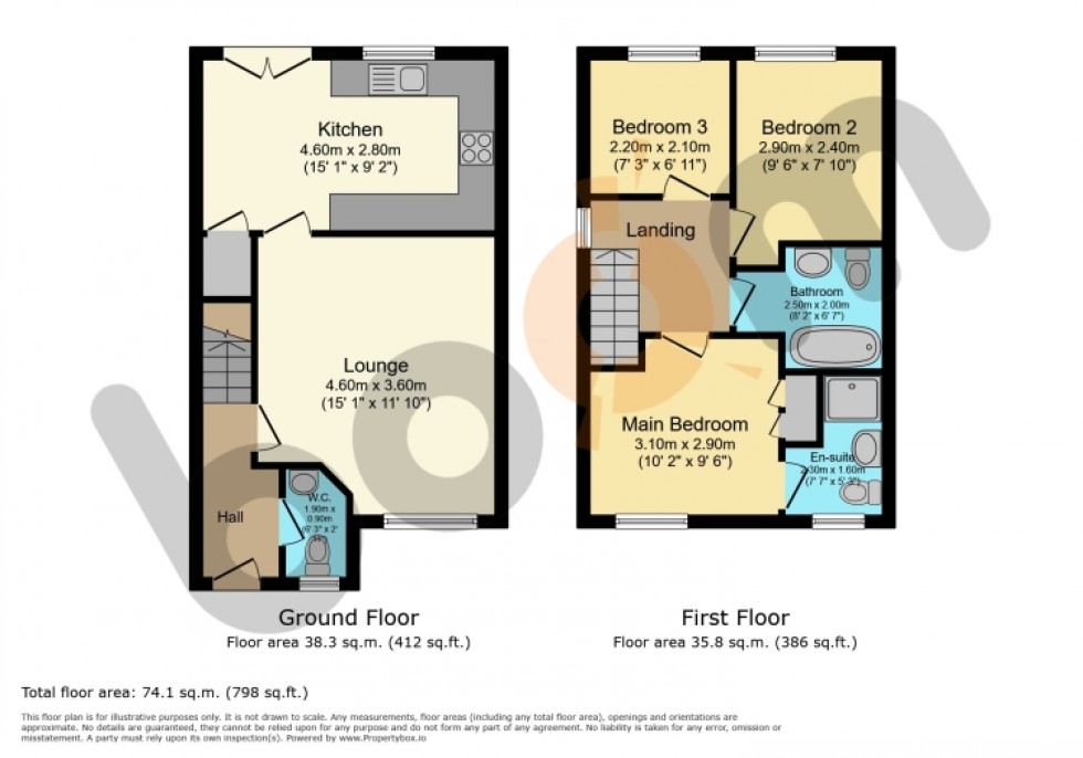 Floorplan for 21 Ladyacre Way Montgomerie Park, Irvine, Ayrshire, KA11 2FJ, UK