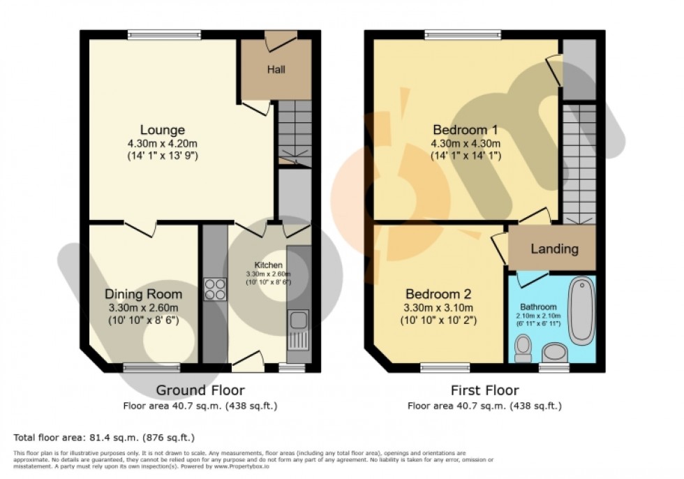 Floorplan for 17 Fulbar Road, Glasgow, G51 4HU, UK