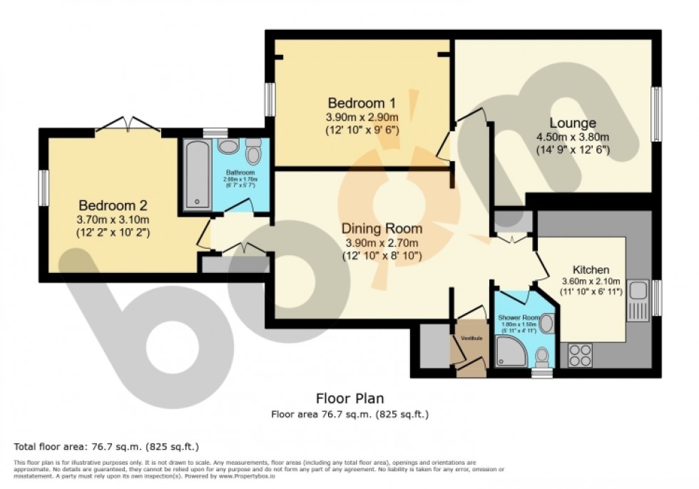 Floorplan for 68 Vennel Street, Dalry, Ayrshire, KA24 4AF, UK