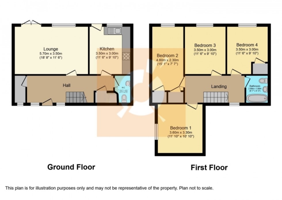 Floorplan for 18 Maxwell Drive, Erskine, Renfrewshire, PA8 6BG, UK