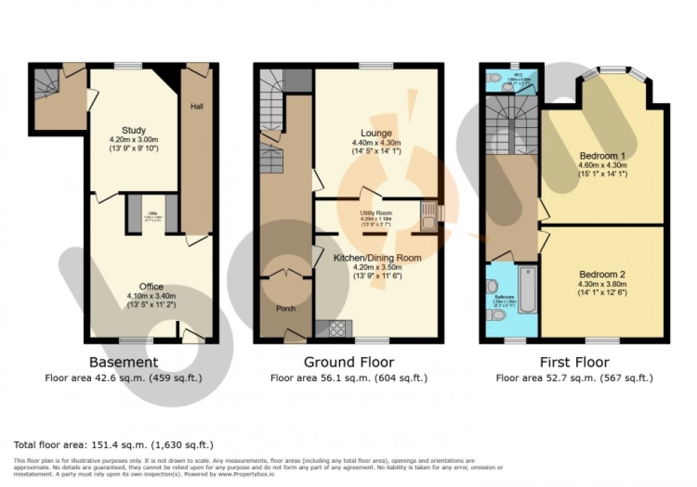 Floorplan for 6 Garnock Street, Dalry, Ayrshire, KA24 4BT, UK