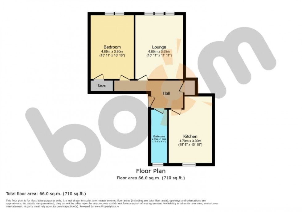 Floorplan for Flat 3/2 49 Kilmailing Road, Glasgow, G44 5UH, UK