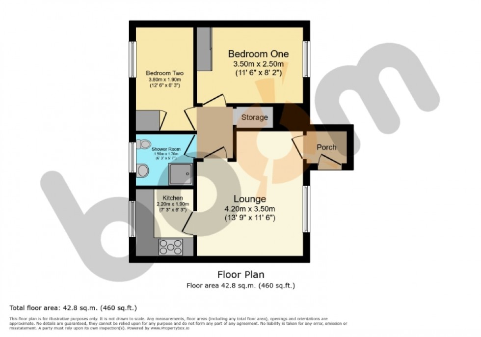 Floorplan for 55 Greenlaw Crescent, Paisley, Renfrewshire, PA1 3RS, UK