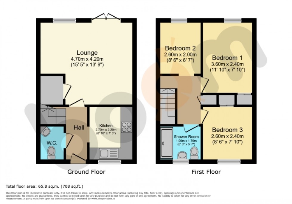 Floorplan for 73 Kirkfield Gardens, Renfrew, Renfrewshire, PA4 8JA, UK
