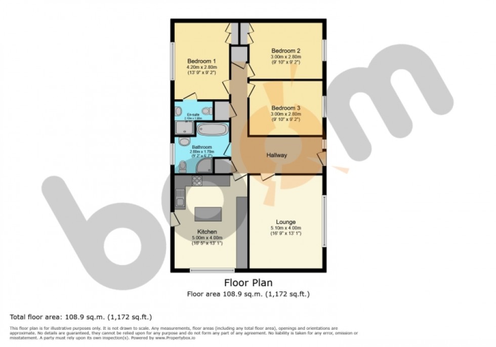 Floorplan for 40a Glebe Road, Beith, Ayrshire, KA15 1EZ, UK