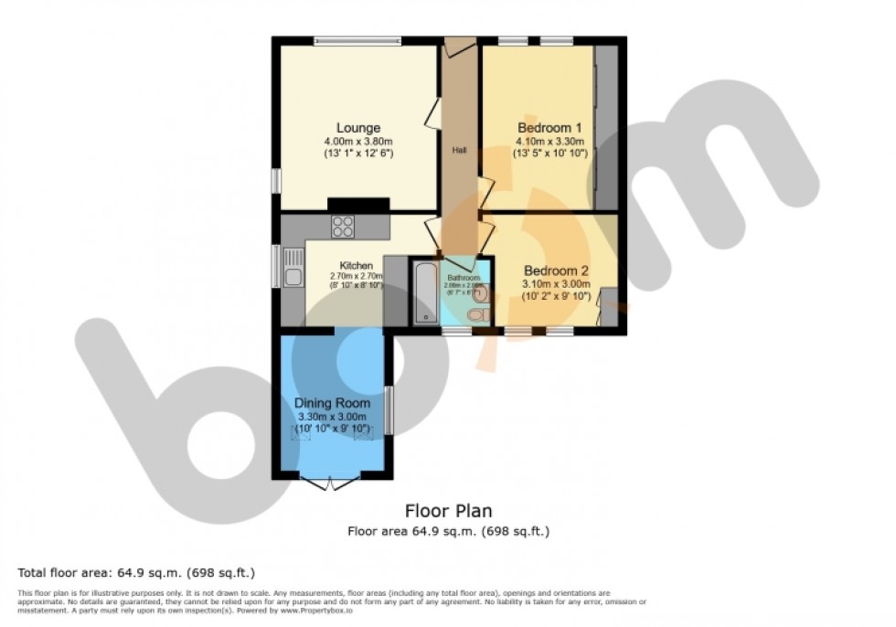Floorplan for 7 Bridge of Weir Road, Linwood, Paisley, Renfrewshire, PA3 3DS, UK