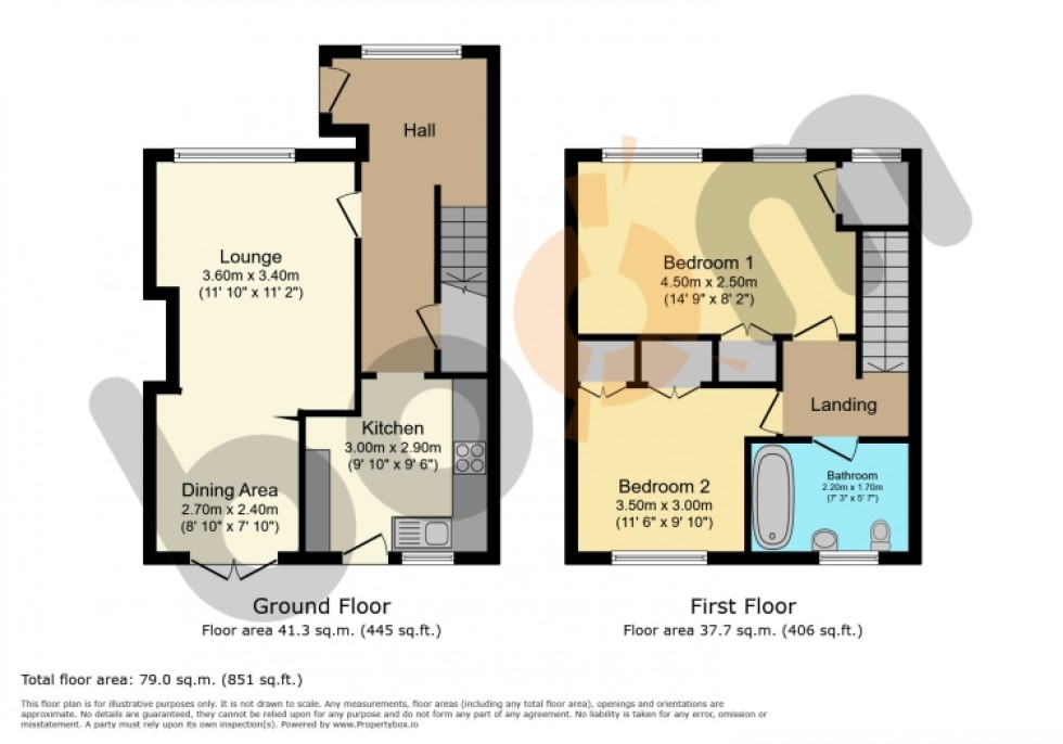 Floorplan for 30 St. Brennans Court, Kilbirnie, Ayrshire, KA25 6LA, UK
