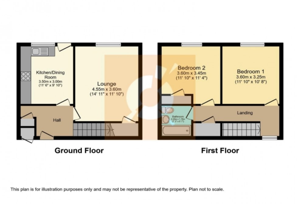 Floorplan for 56 Irvine Drive, Linwood, Paisley, Renfrewshire, PA3 3TB, UK