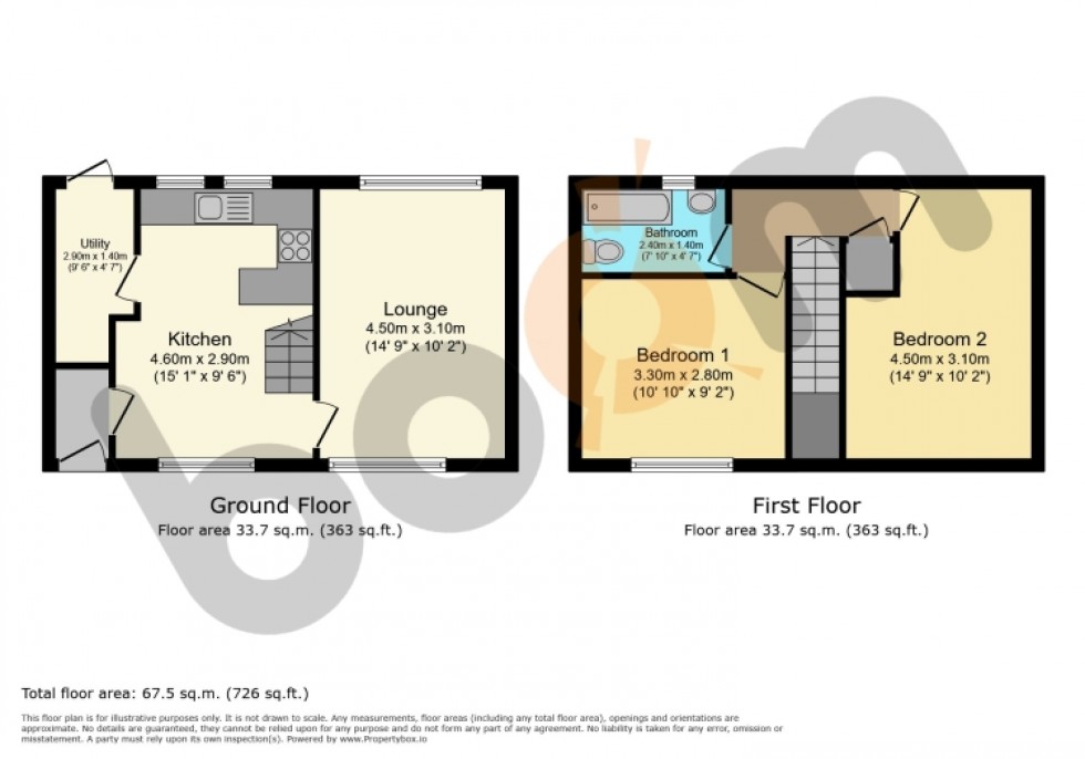 Floorplan for 17 Roaden Avenue, Paisley, Renfrewshire, PA2 0AT, UK