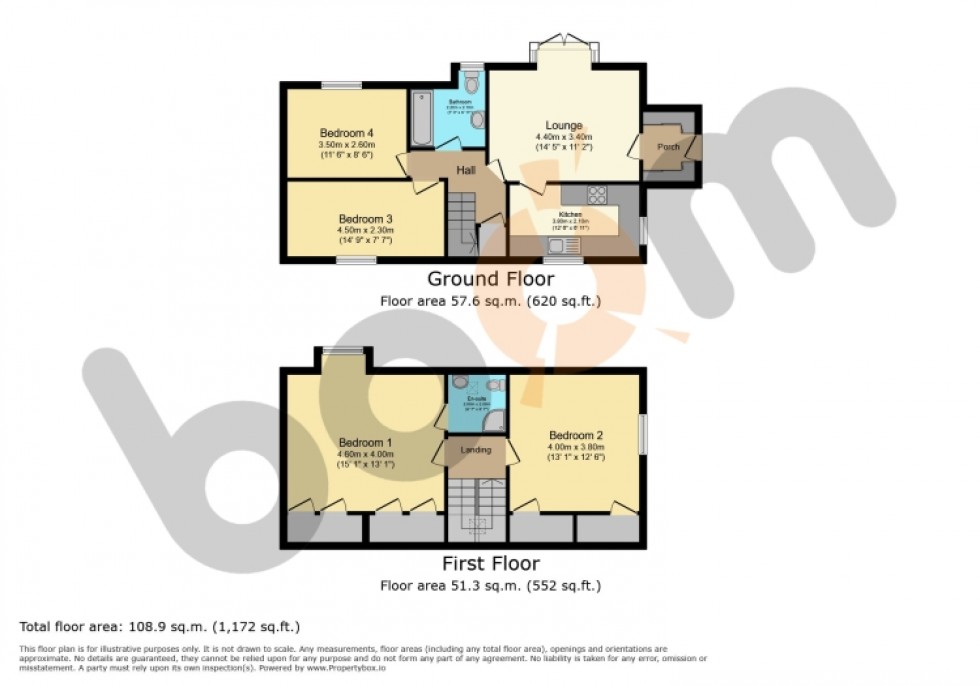 Floorplan for 9 West Fulton Cottages Craigends Road, Houston, Johnstone, Renfrewshire, PA6 7FZ, UK