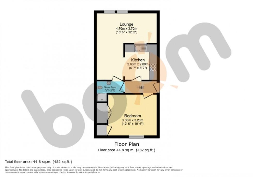 Floorplan for Ground Right 19 Townhead, Beith, Ayrshire, KA15 1DY, UK