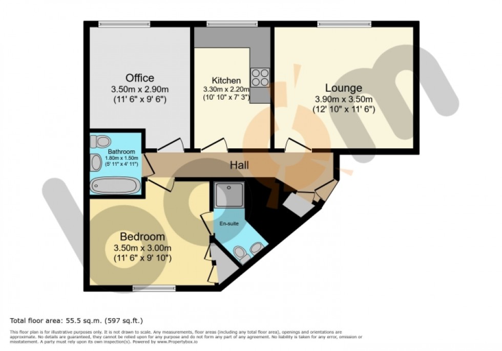 Floorplan for Flat 0/1 1 Williamson Place, Johnstone, Renfrewshire, PA5 9DW, UK
