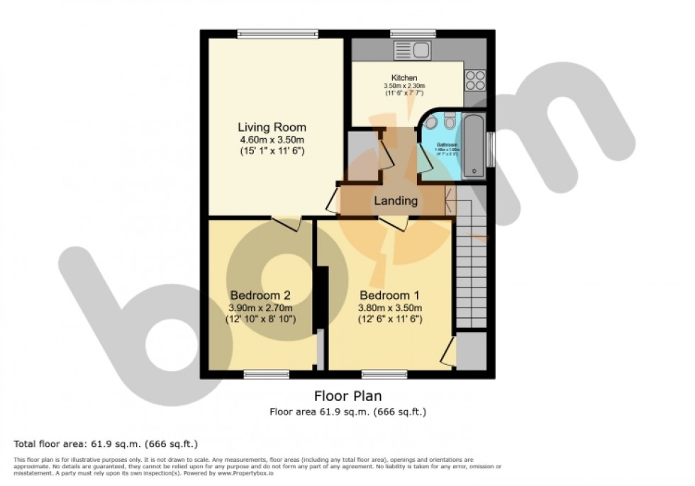 Floorplan for 19 Calderpark Street, Lochwinnoch, Renfrewshire, PA12 4AT, UK