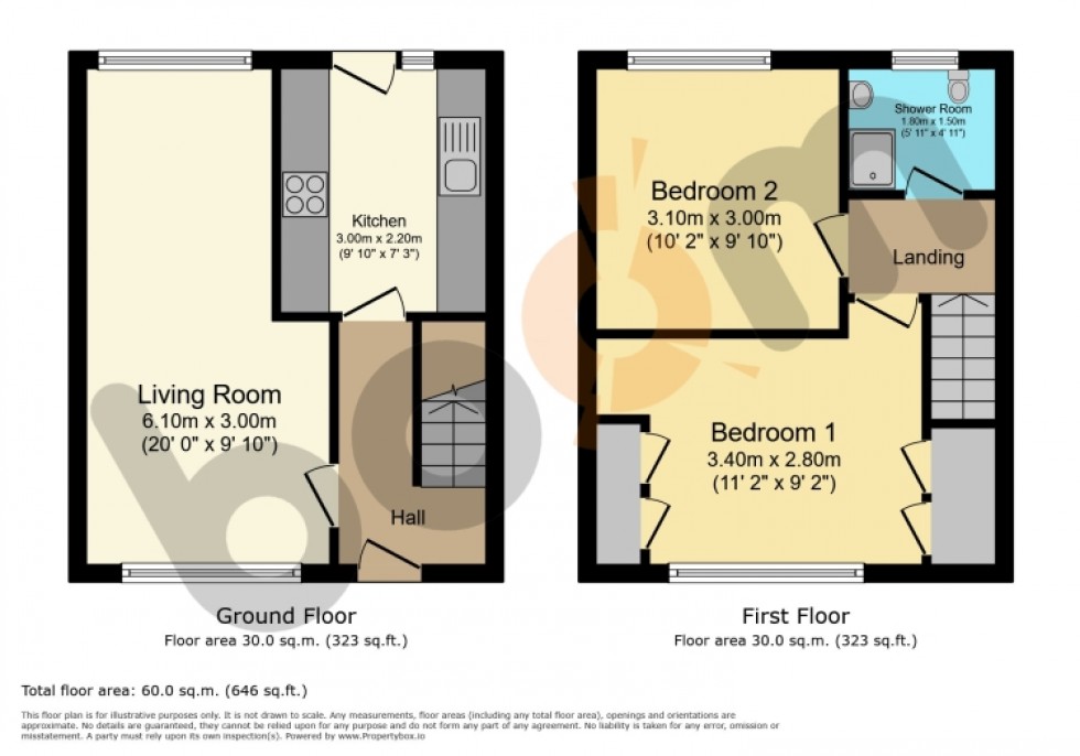 Floorplan for 124 Brediland Road, Linwood, Paisley, Renfrewshire, PA3 3RR, UK