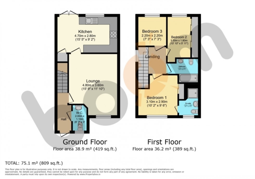 Floorplan for 9 Hallhill Drive, Johnstone, Renfrewshire, PA5 0TN, UK