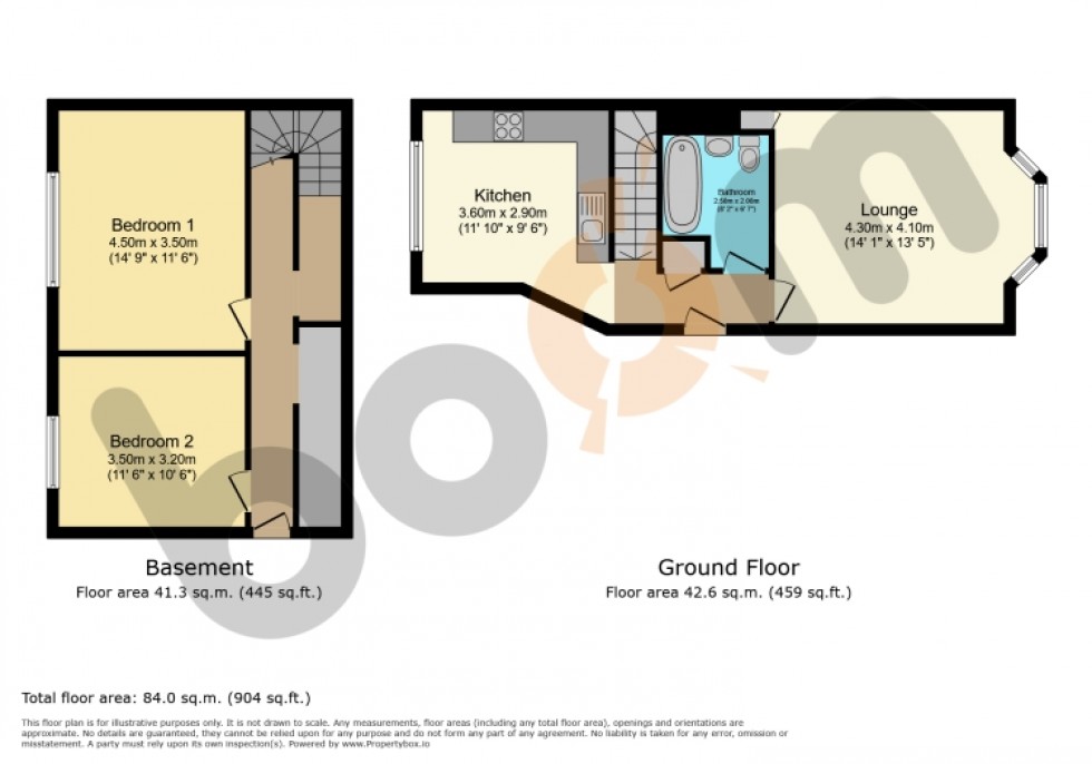 Floorplan for Flat 0/3 4 Cessnock Street, Glasgow, G51 1AS, UK