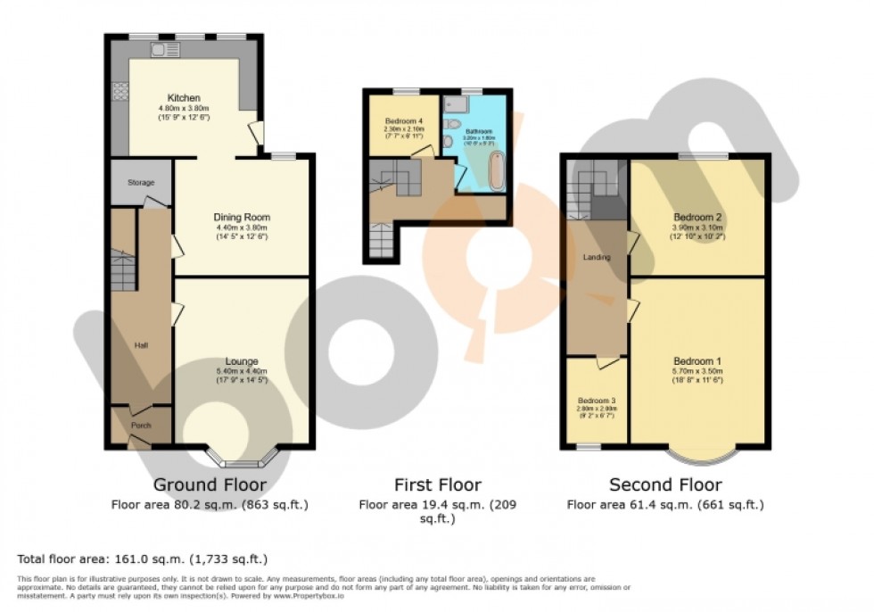 Floorplan for 20 Eglinton Road, Ardrossan, Ayrshire, KA22 8NQ, UK