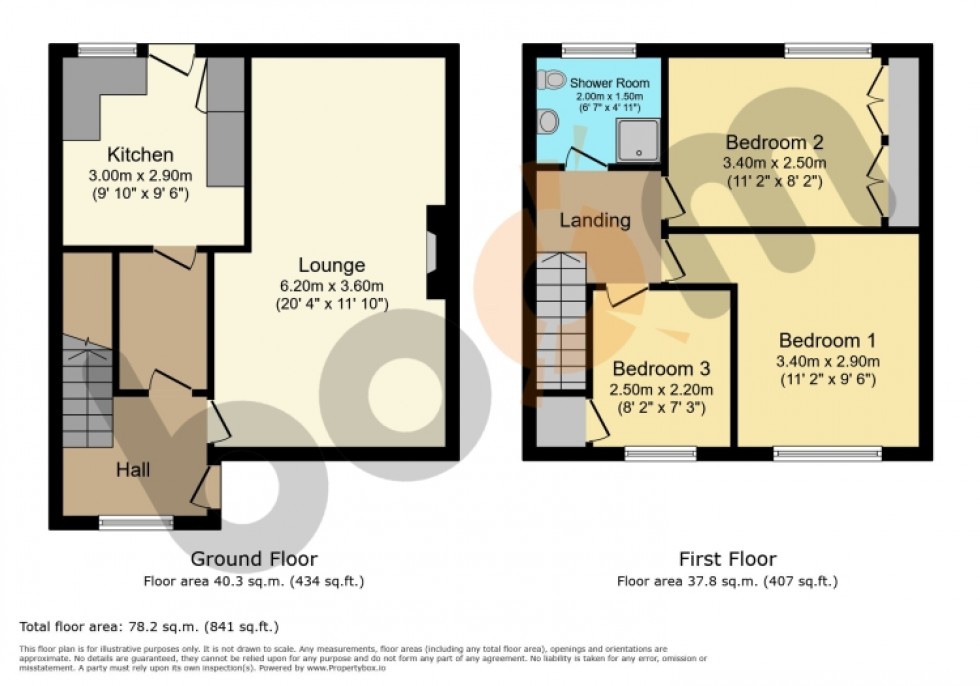 Floorplan for 34 Sunderland Court, Kilbirnie, Ayrshire, KA25 6JN, UK