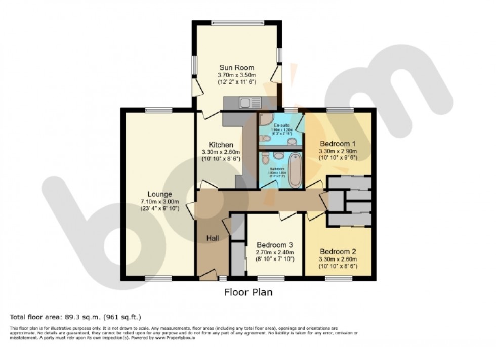Floorplan for 33 Cullen Crescent, Inverkip, Greenock, Renfrewshire, PA16 0HY, UK