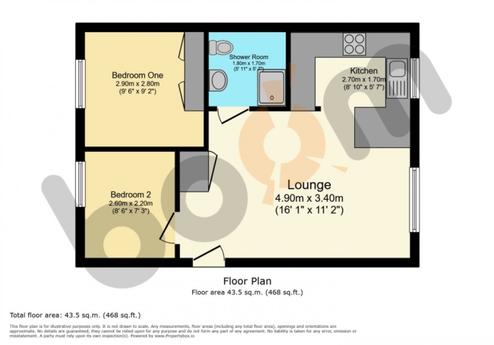 Floorplan for 20c Wilson Street, Beith, Ayrshire, KA15 2BG, UK