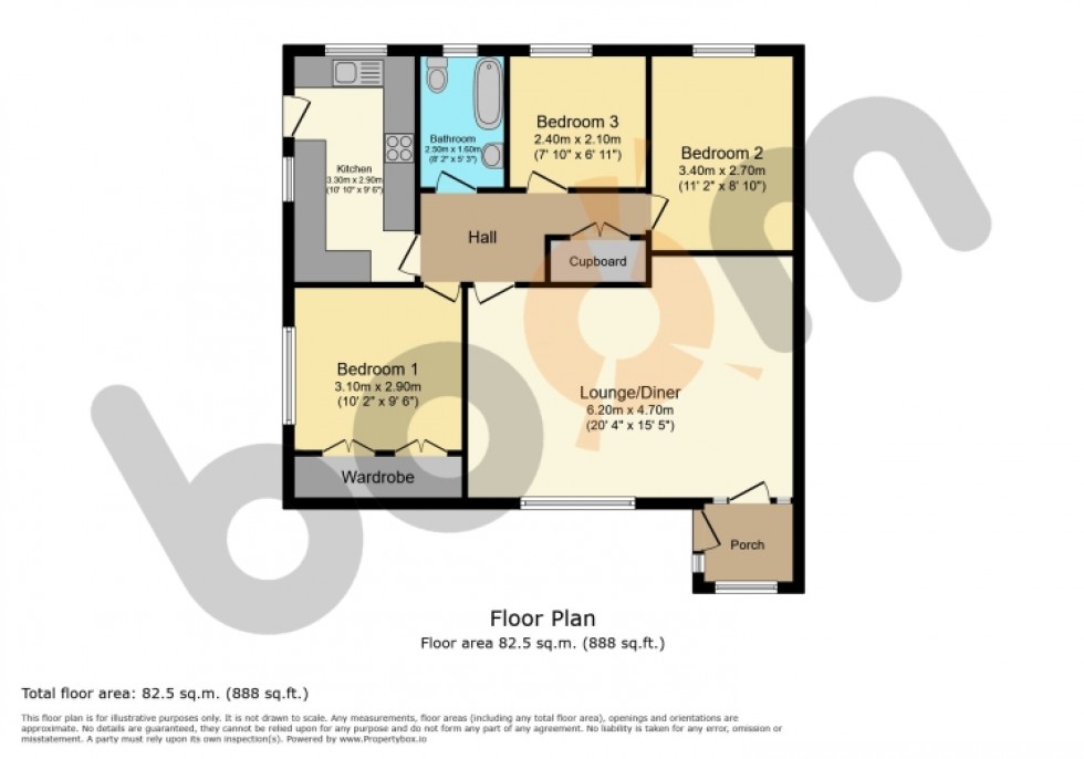 Floorplan for 37 Lomond Crescent, Beith, Ayrshire, KA15 2EA, UK