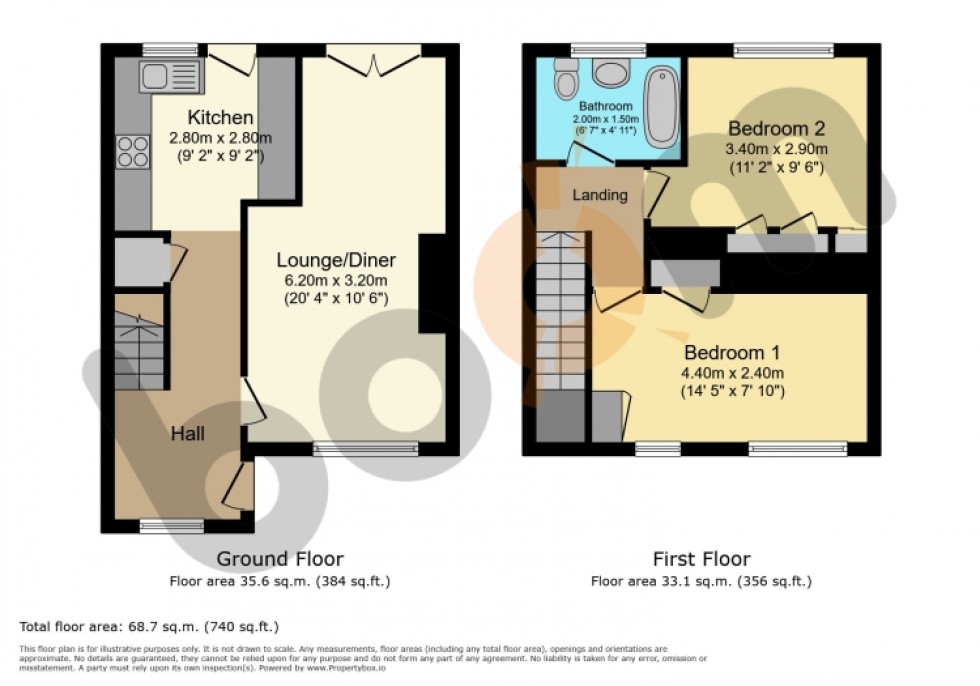 Floorplan for 31 St. Brennans Court, Kilbirnie, Ayrshire, KA25 6LA, UK