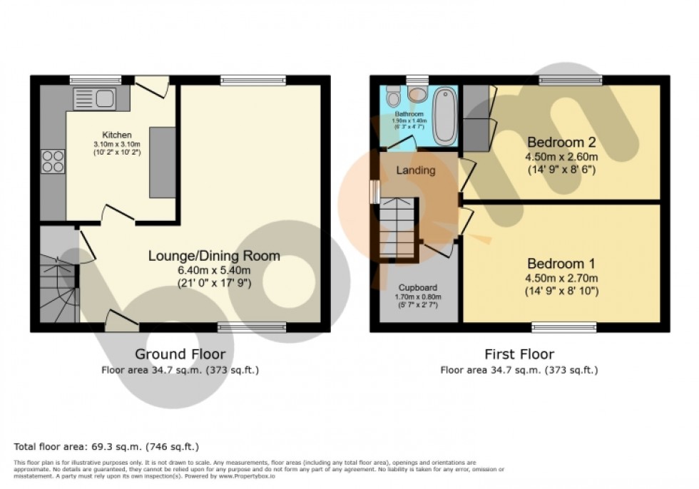 Floorplan for 1 Merchiston Avenue, Linwood, Paisley, Renfrewshire, PA3 3LP, UK
