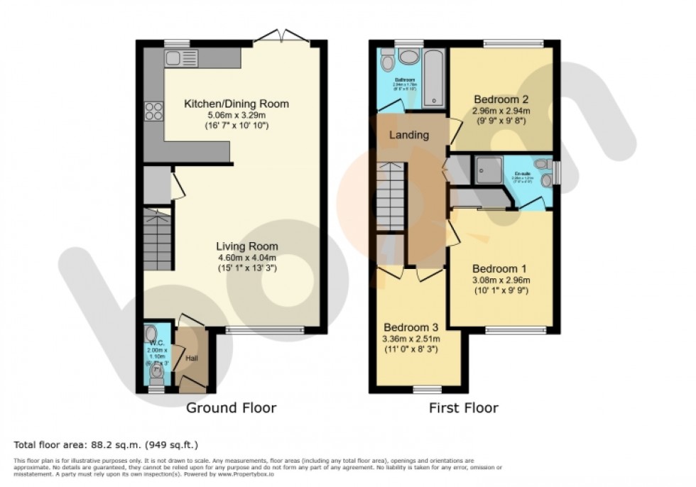 Floorplan for 16 Lochwynd, Lochwinnoch, Renfrewshire, PA12 4FA, UK