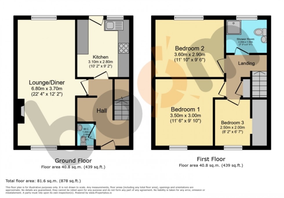 Floorplan for 1 Bathville Road, Kilbirnie, Ayrshire, KA25 6AJ, UK