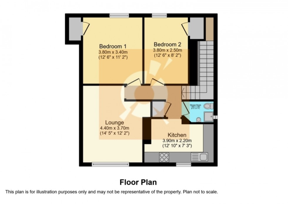 Floorplan for 9 Mains Avenue, Beith, Ayrshire, KA15 2AT, UK